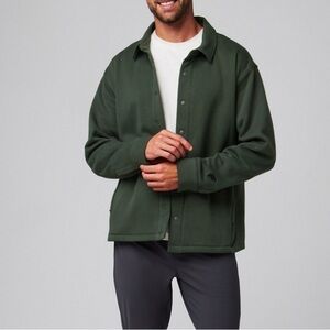NEW FABLETICS The Go-To Shirt Jacket in Pine shadow size: 2X